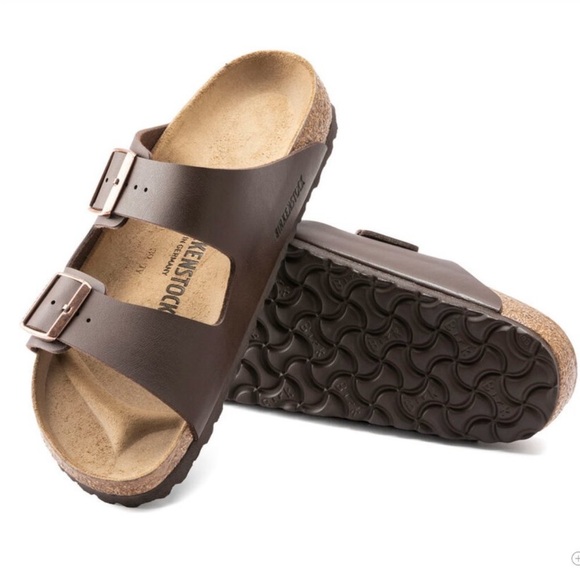 BIRKENSTOCK Arizona Birko-Flor Dark Brown Sandals size 40 Regular Width - Picture 1 of 9